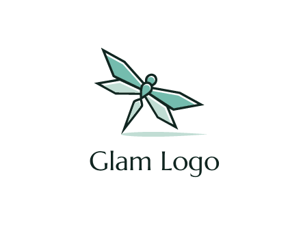 geometric dragonfly logo