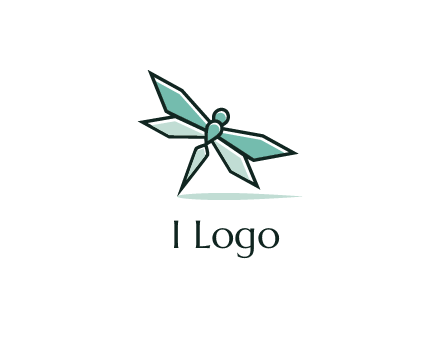 geometric dragonfly logo