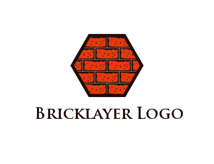 hexagon brick wall logo