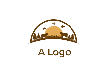 organic farm logo design