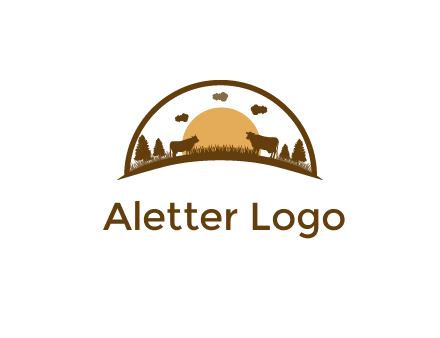 organic farm logo design