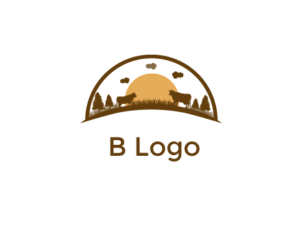 organic farm logo design