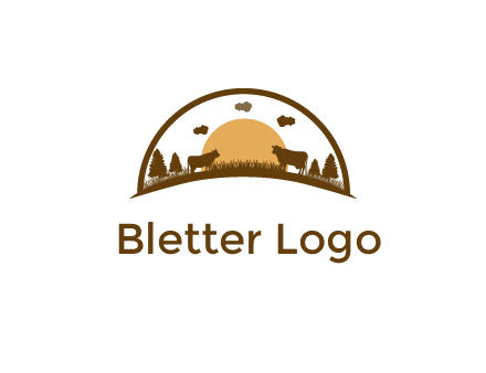 organic farm logo design