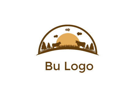 organic farm logo design