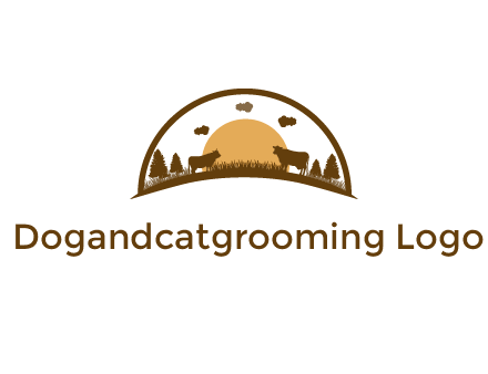 organic farm logo design