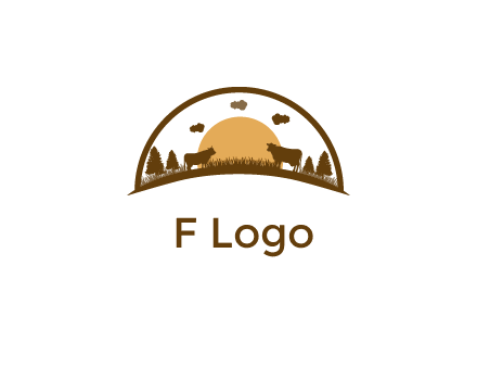 organic farm logo design