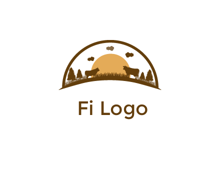 organic farm logo design