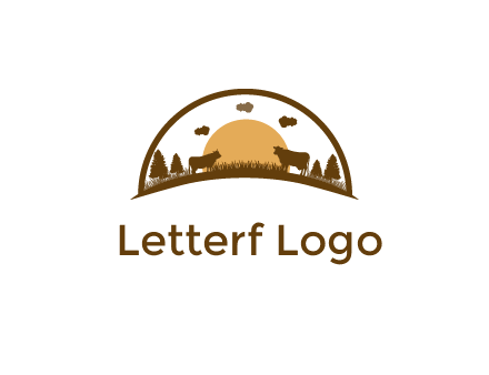 organic farm logo design