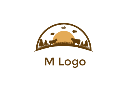 organic farm logo design