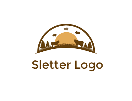 organic farm logo design