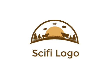 organic farm logo design