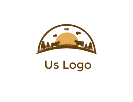 organic farm logo design