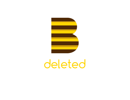 stripes inside letter B logo