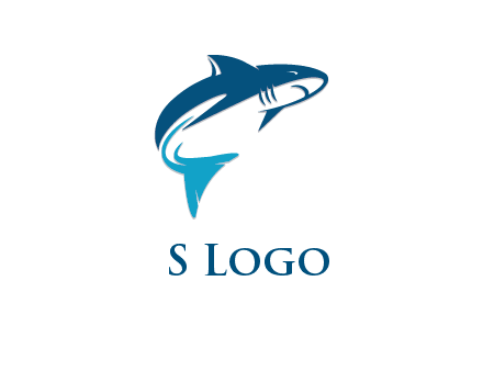 swimming shark symbol