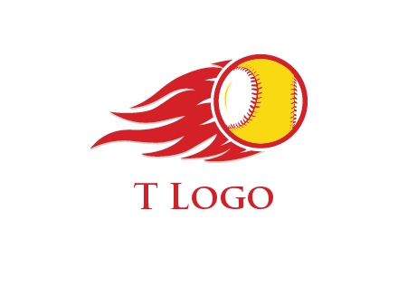 baseball with flames icon