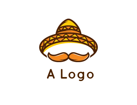 thick mustache and Mexican hat con