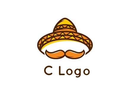 thick mustache and Mexican hat con