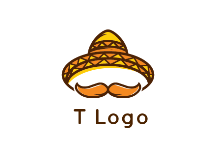 thick mustache and Mexican hat con