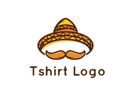 thick mustache and Mexican hat con