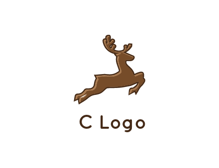 jumping reindeer icon