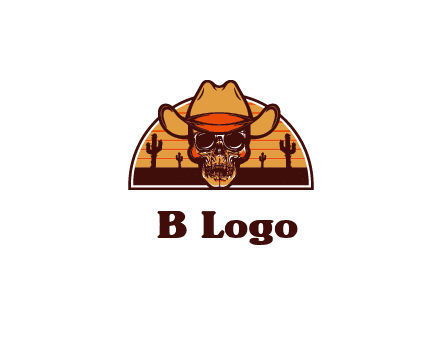 wild west skull logo