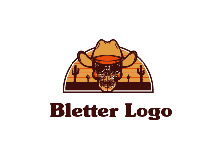 wild west skull logo