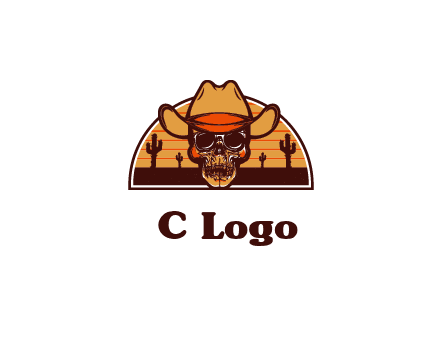 wild west skull logo