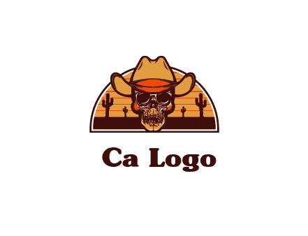 wild west skull logo