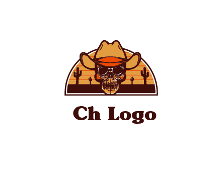 wild west skull logo