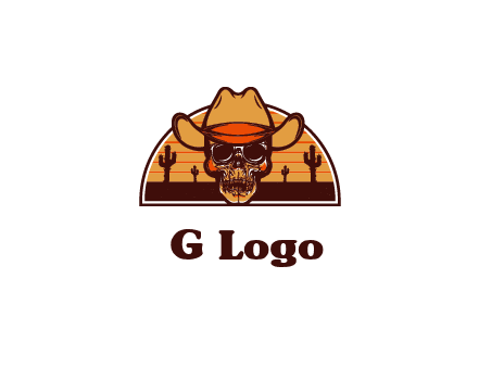 wild west skull logo