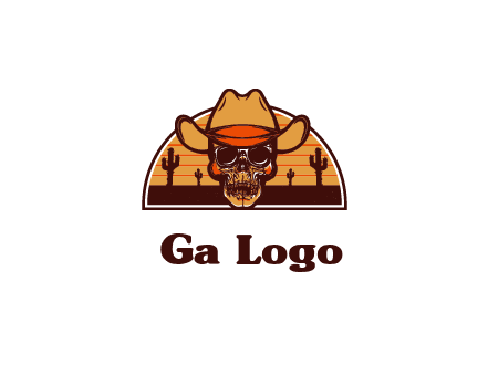 wild west skull logo