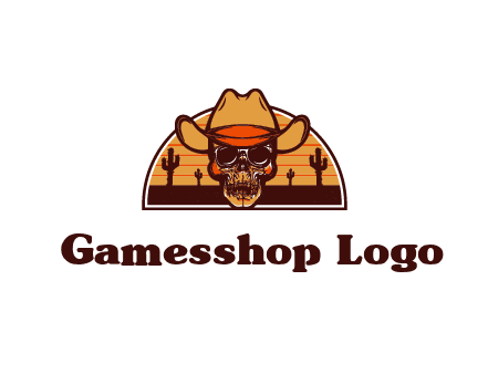 wild west skull logo