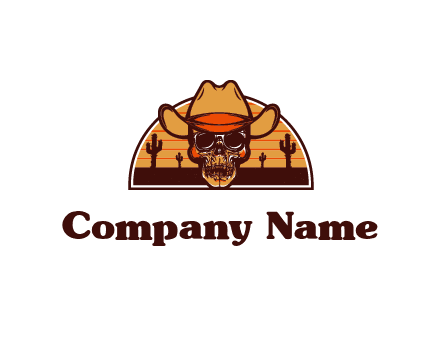 wild west skull logo