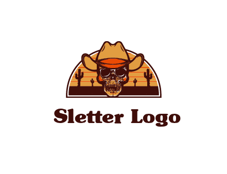 wild west skull logo