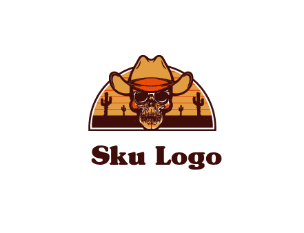 wild west skull logo