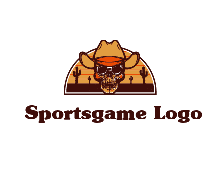 wild west skull logo