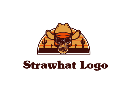 wild west skull logo