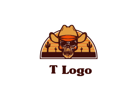 wild west skull logo