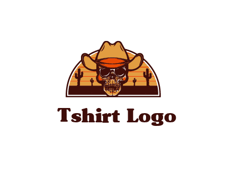 wild west skull logo