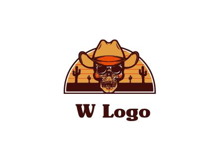 wild west skull logo