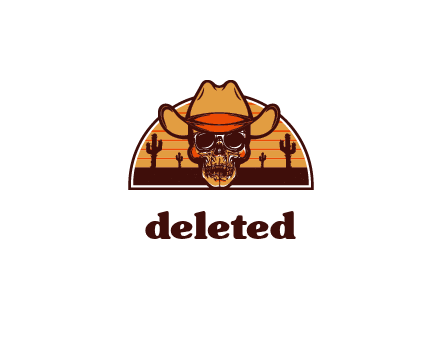 wild west skull logo