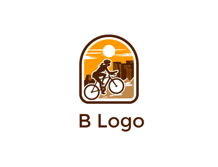 mountain biking logo