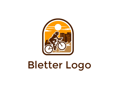 mountain biking logo