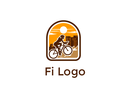 mountain biking logo