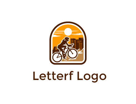 mountain biking logo