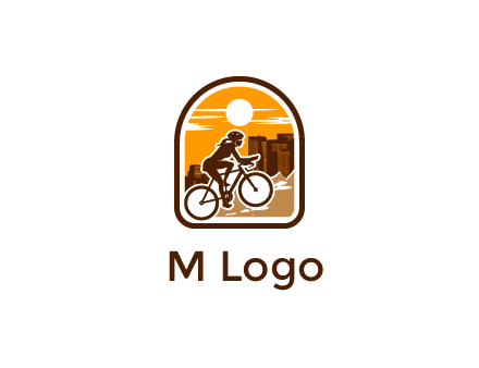 mountain biking logo