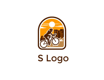 mountain biking logo