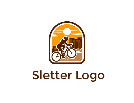 mountain biking logo