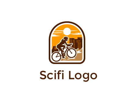 mountain biking logo