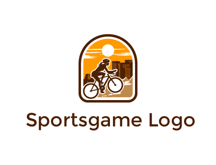 mountain biking logo